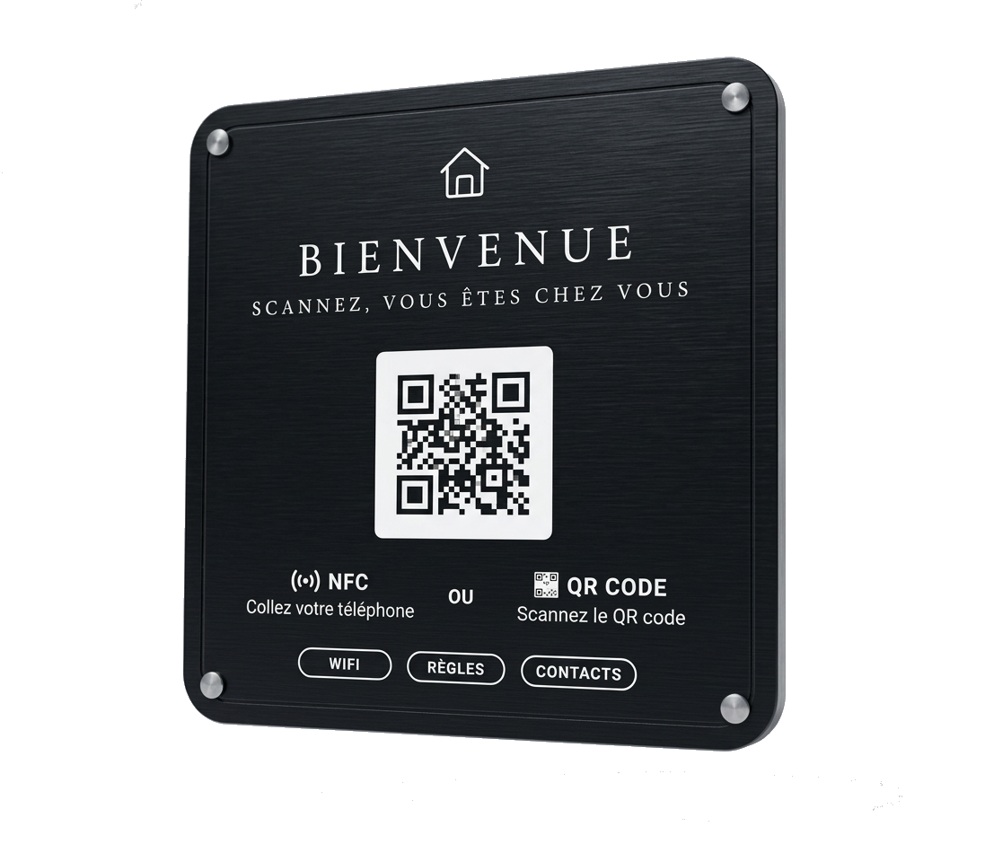 Hoteya - Plaque connectée NFC QR